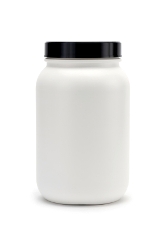 A nameless white canister isolated on white.